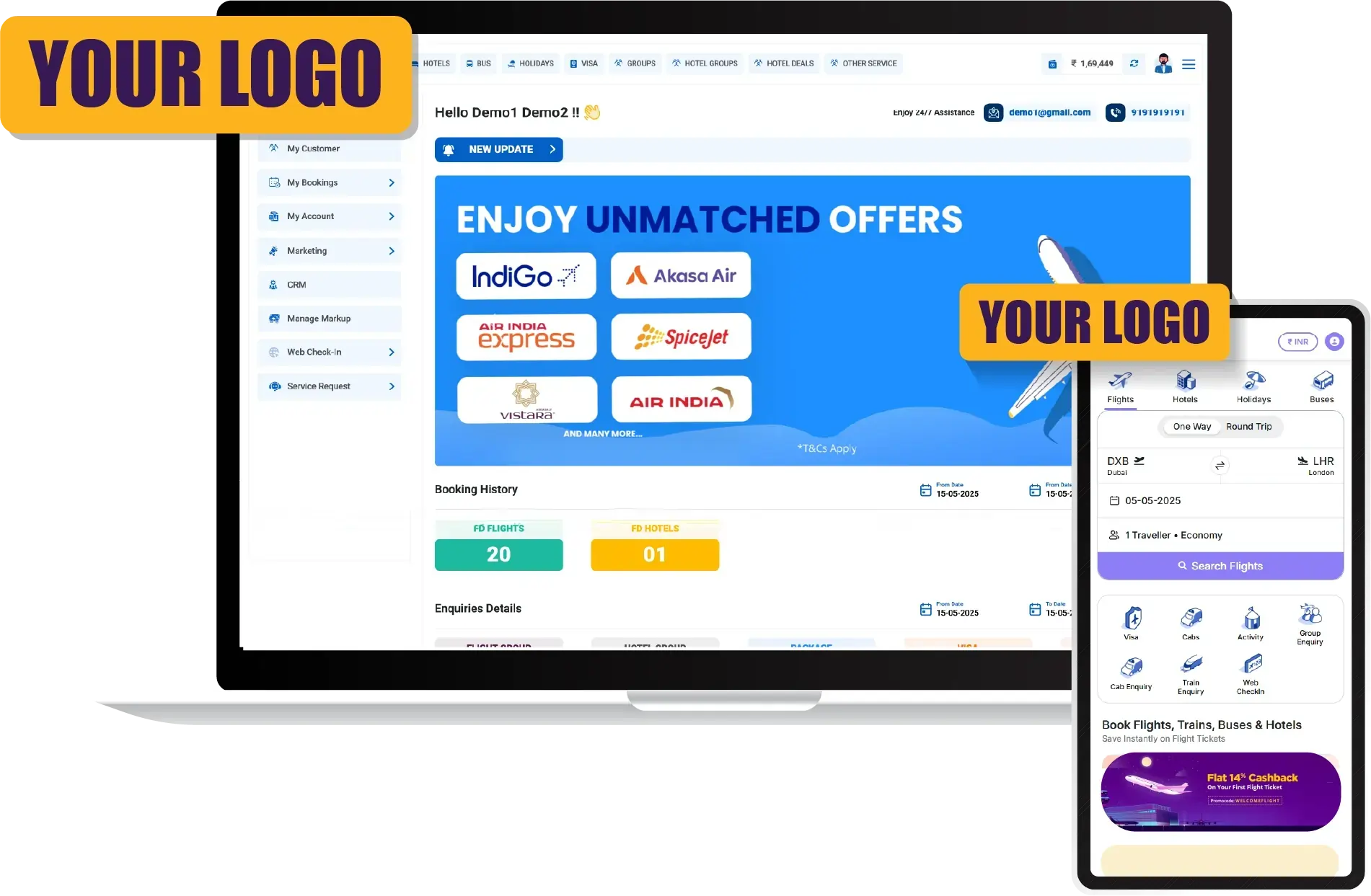 Web and mobile travel portal